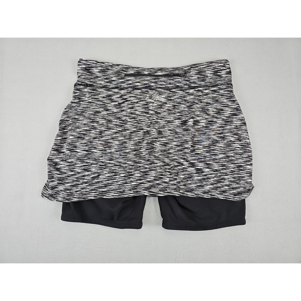 Athleta Skort Women's Small Contender 2-in-1 Skirt Gray Black Space Dye 268536 - Picture 7 of 8